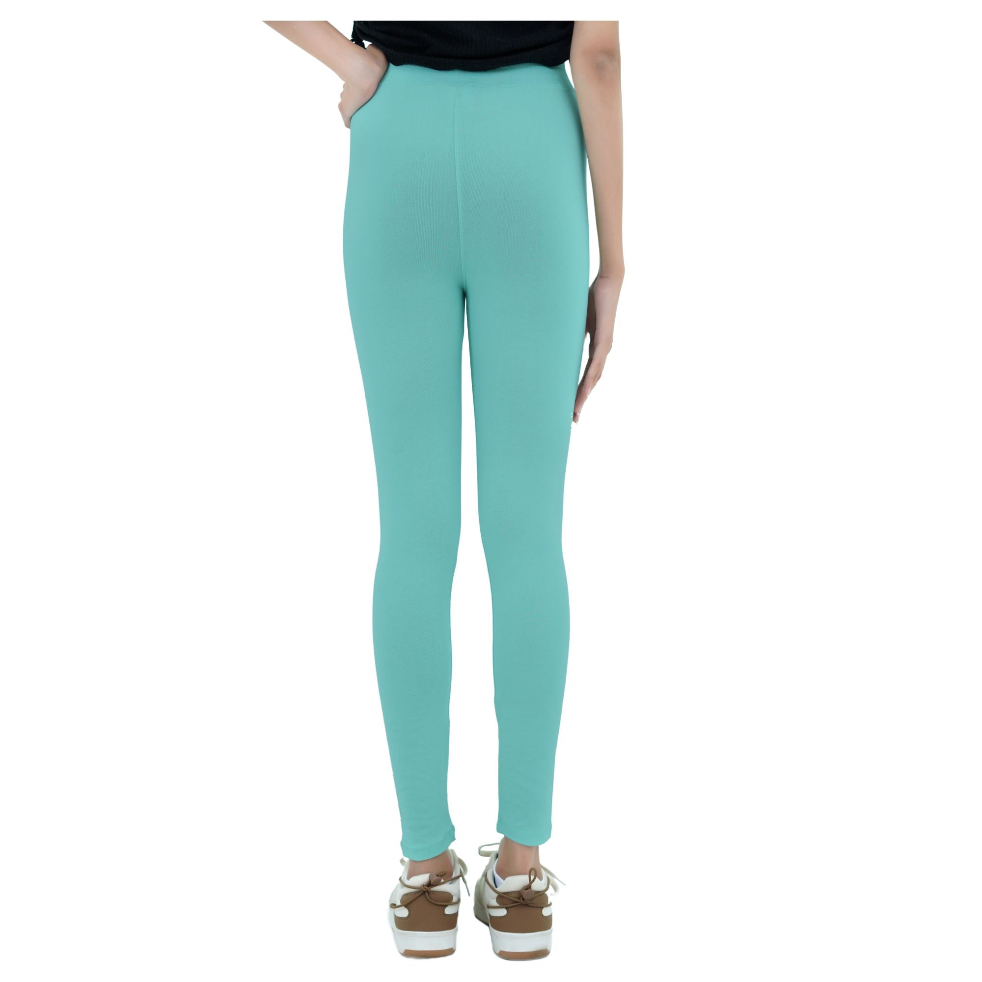 Damen Leggings aus 100% Baumwolle Aquamarin