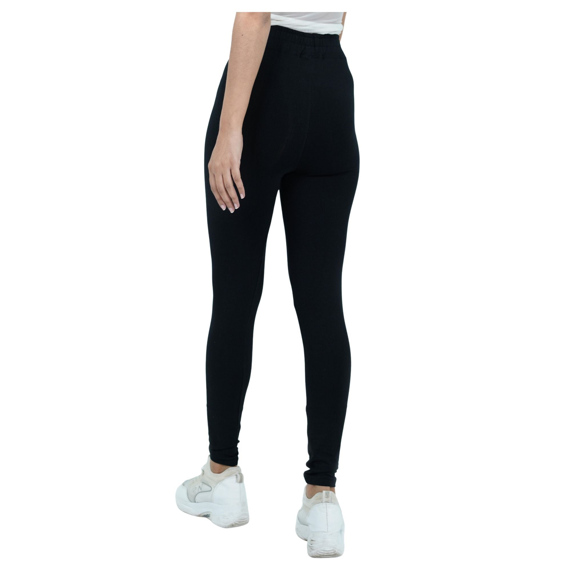 Damen Leggings aus 100% Baumwolle Schwarz