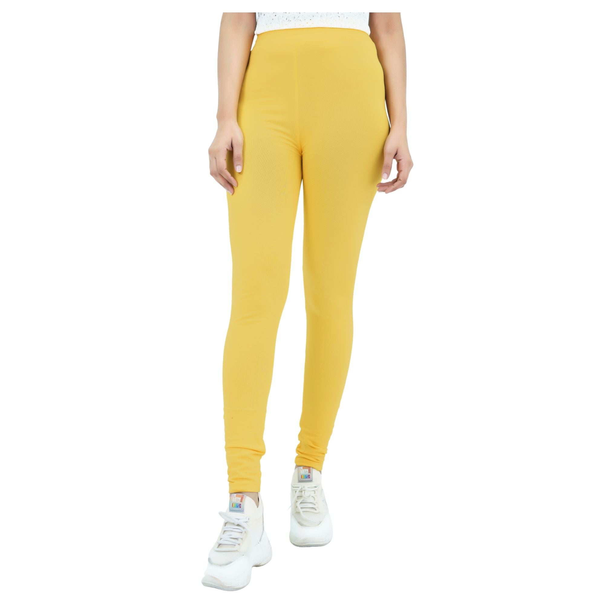 Damen Leggings aus 100% Baumwolle Gelb