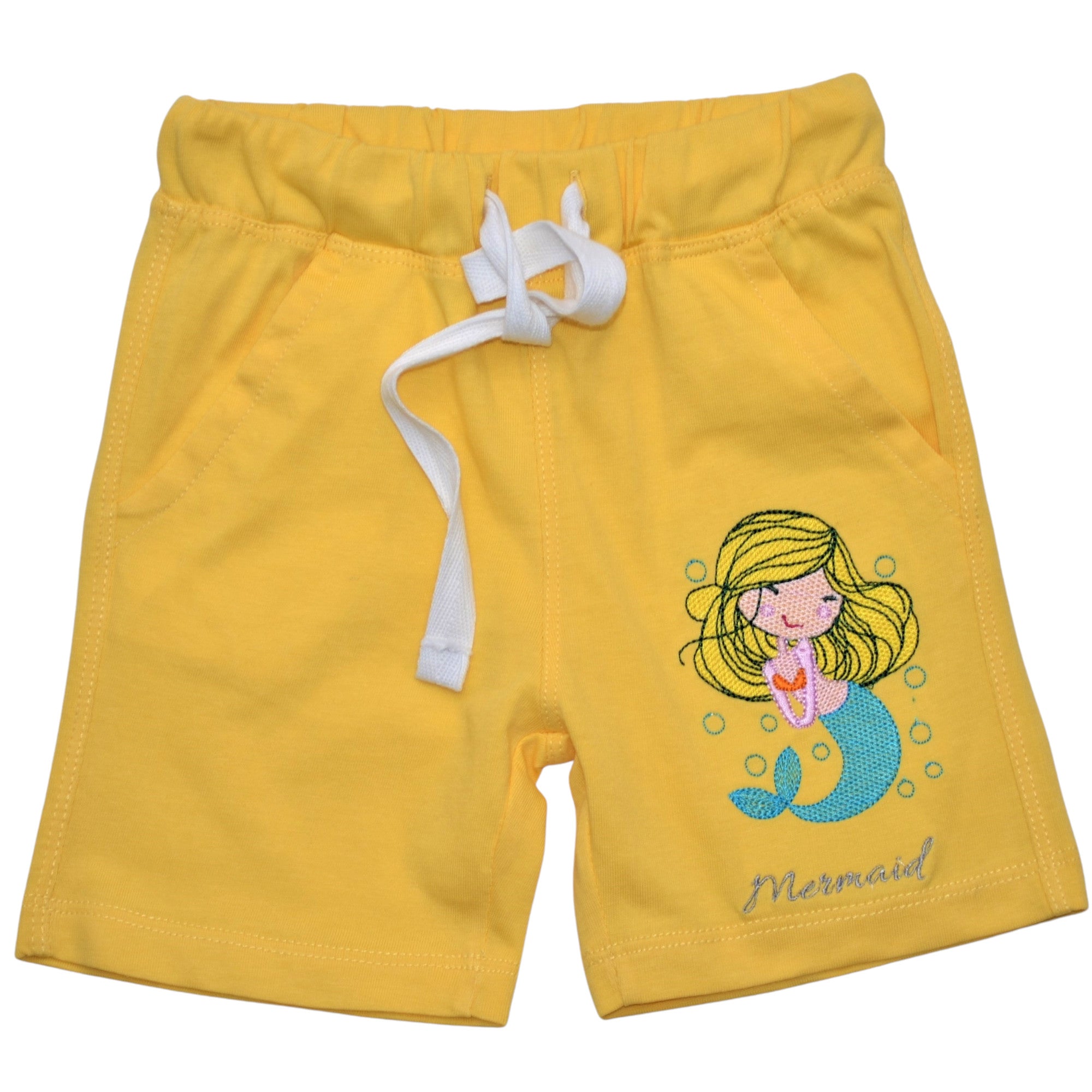 Mini-Mädchen Bermuda-Shorts Baby Shorts Gelb Meerjungfrau