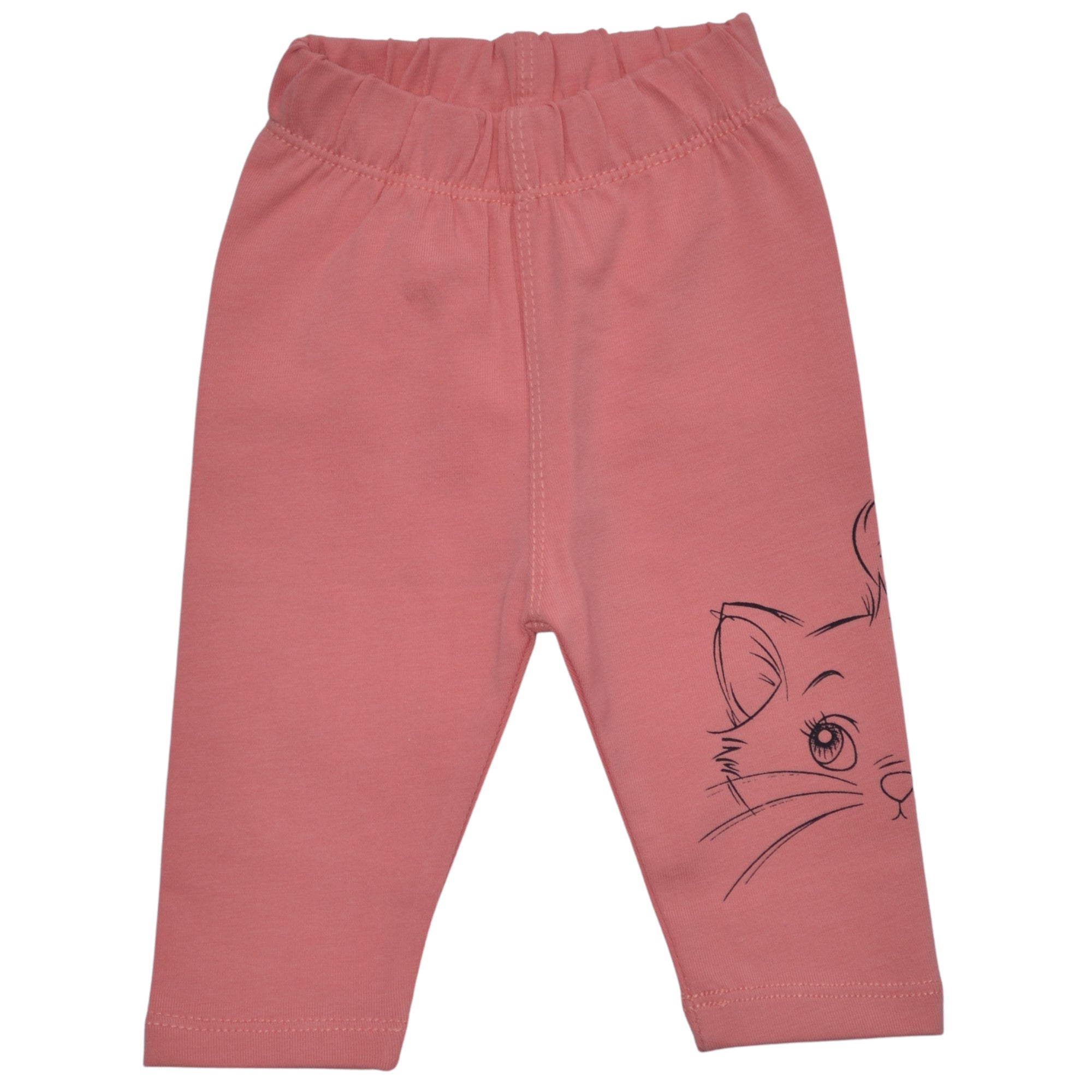 Mini-Mädchen Leggings Pink Aufgedruckter Katze