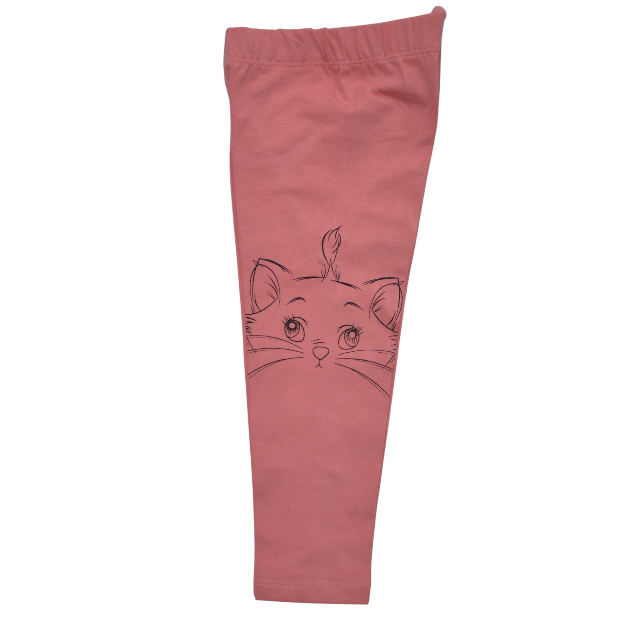 Mini-Mädchen Leggings Pink Aufgedruckter Katze