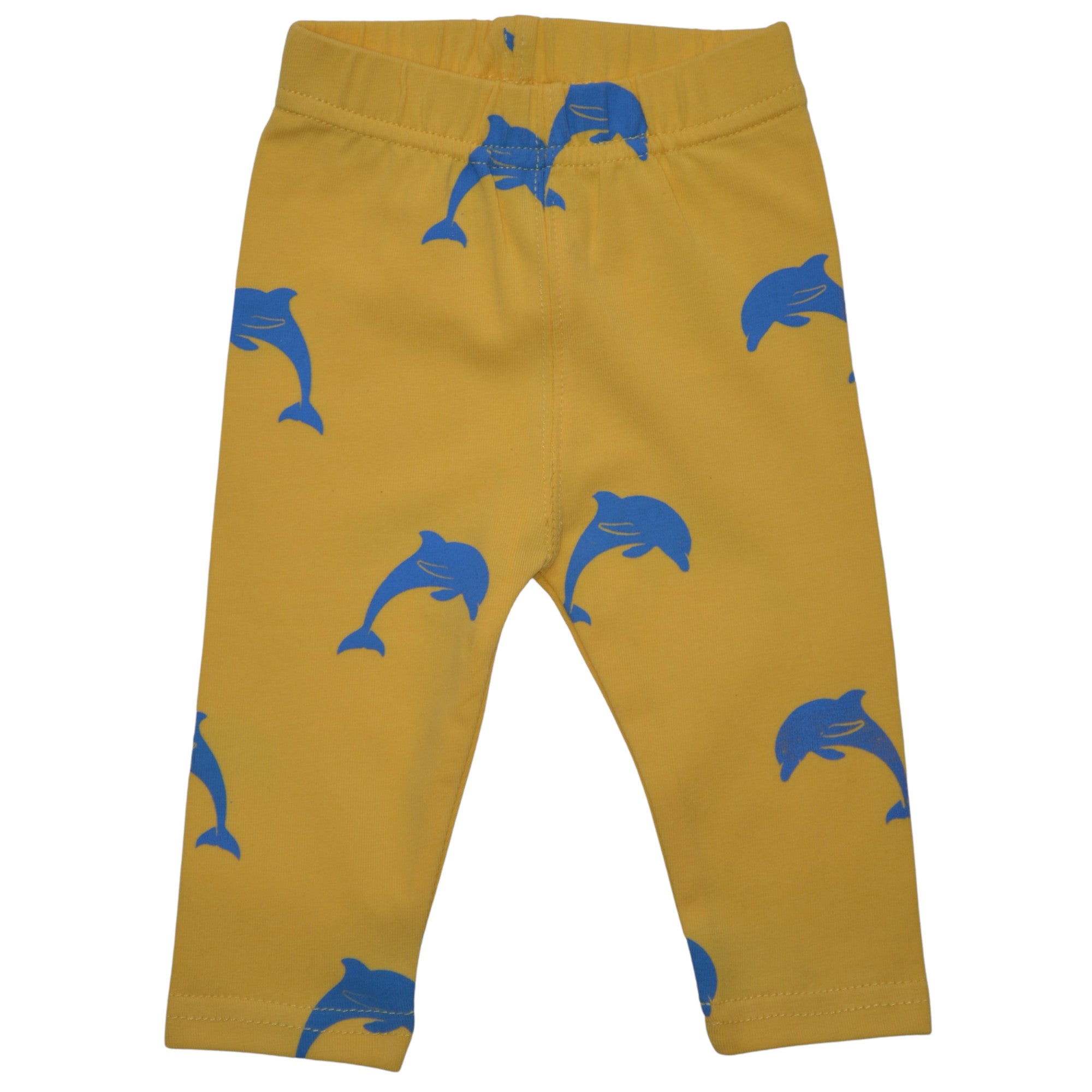 Mini-Mädchen Leggings Gelb Delfin