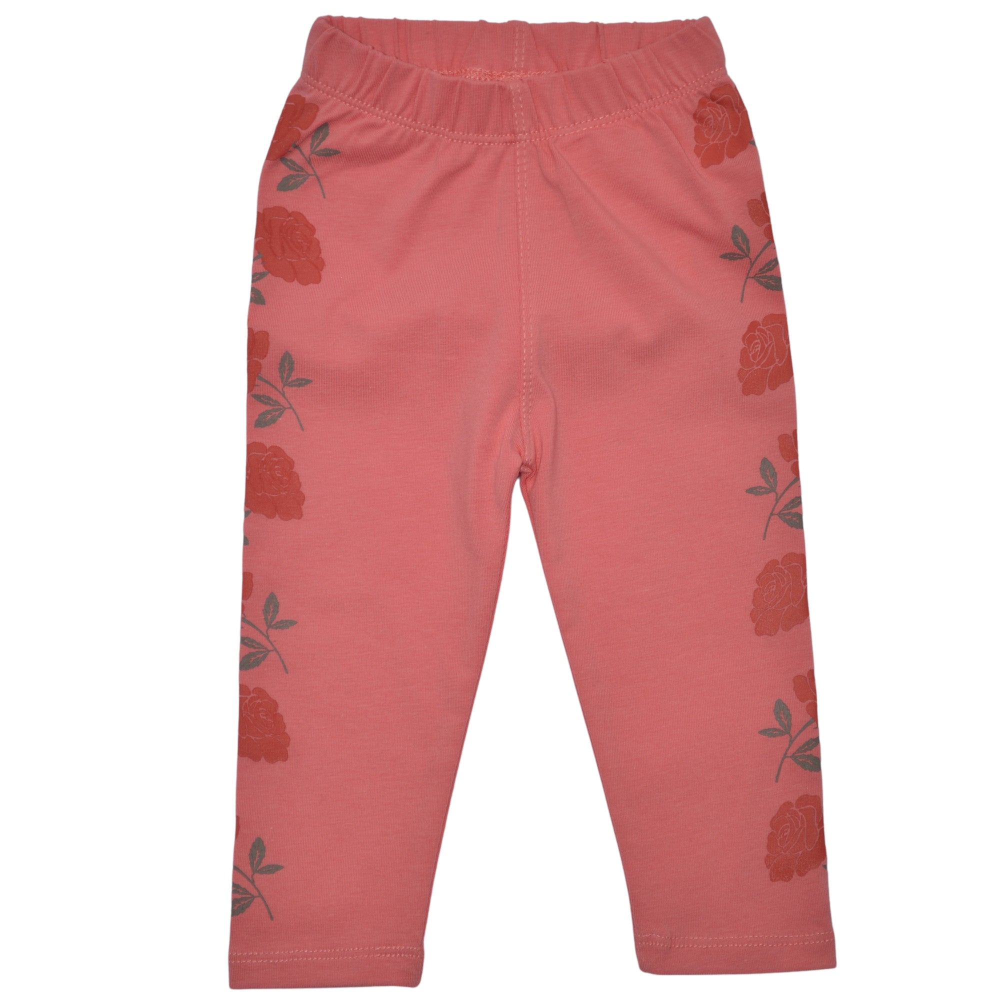 Mini-Mädchen Leggings Rosa Rote Rosen