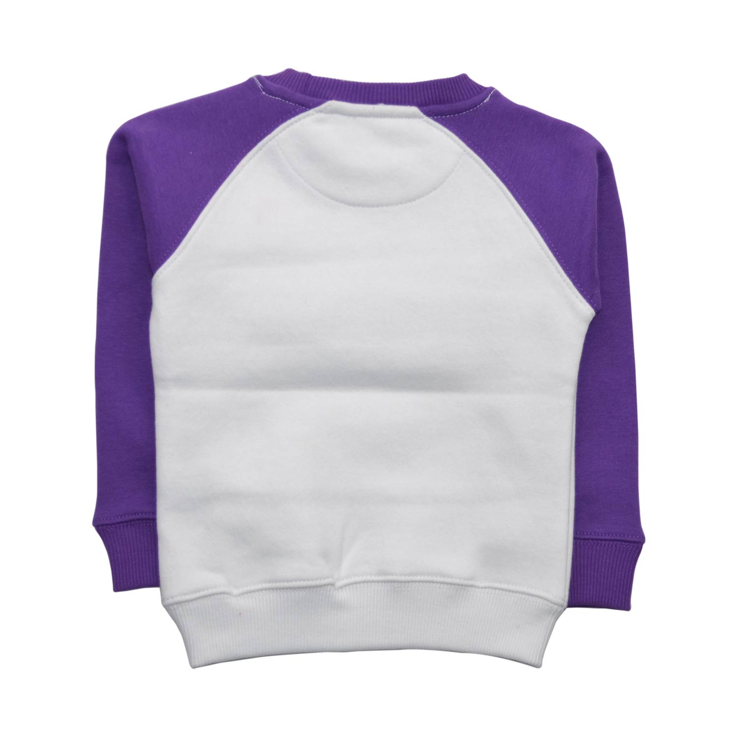 Mini-Mädchen Sweatshirt Pullover Stickerei lila und weiß