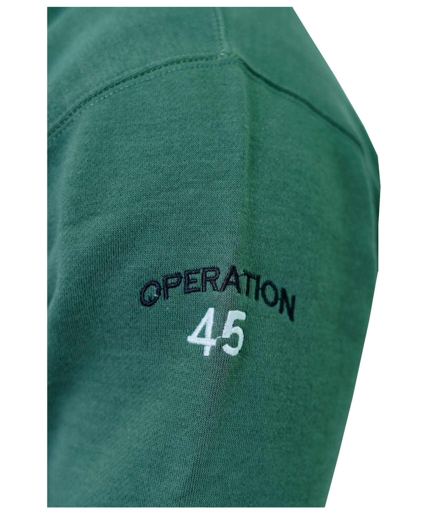 Herren Hoodie Kapuzenpullover Grün mit Stickerei