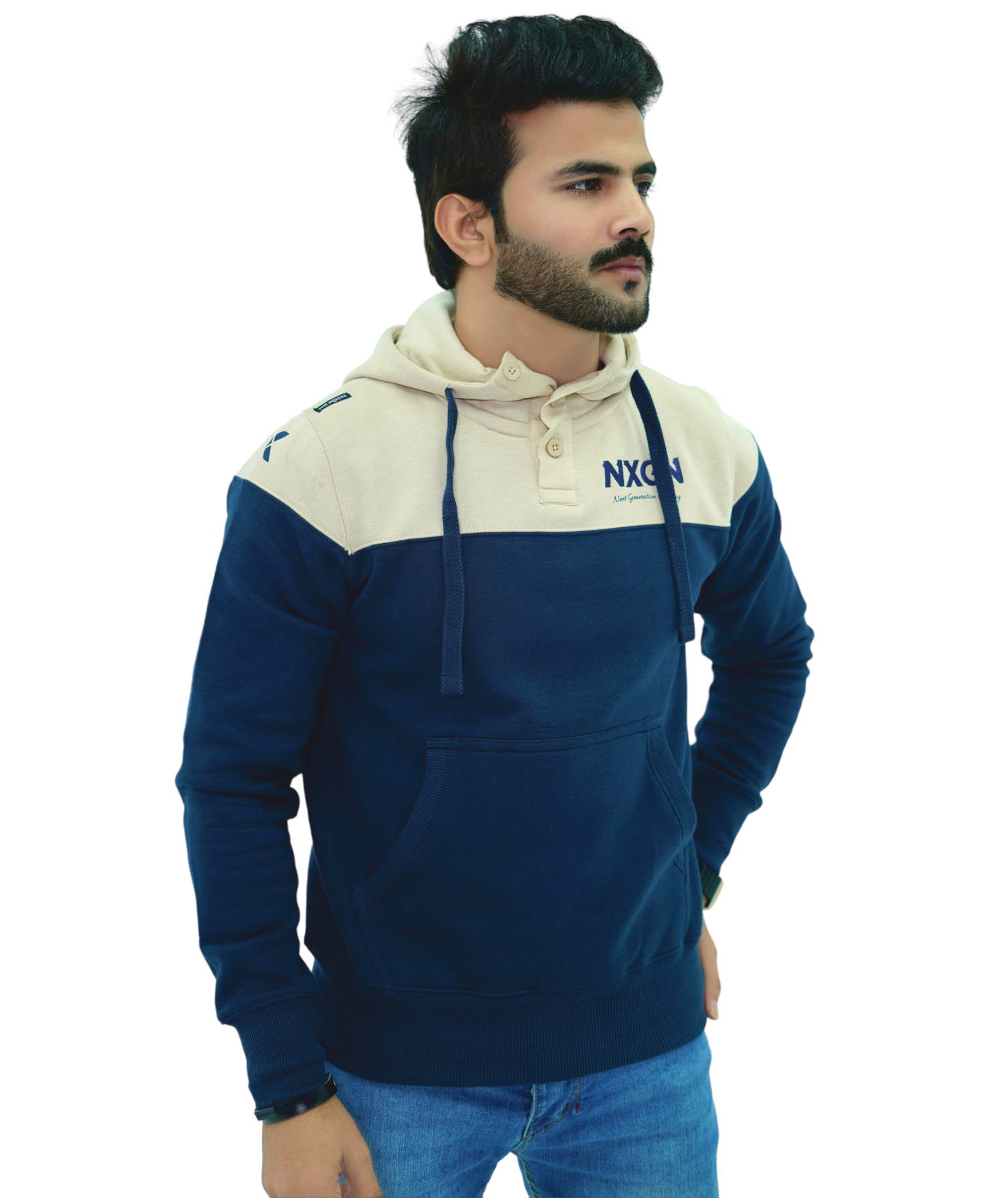 Herren Hoodie Kapuzenpullover Haut&Blau