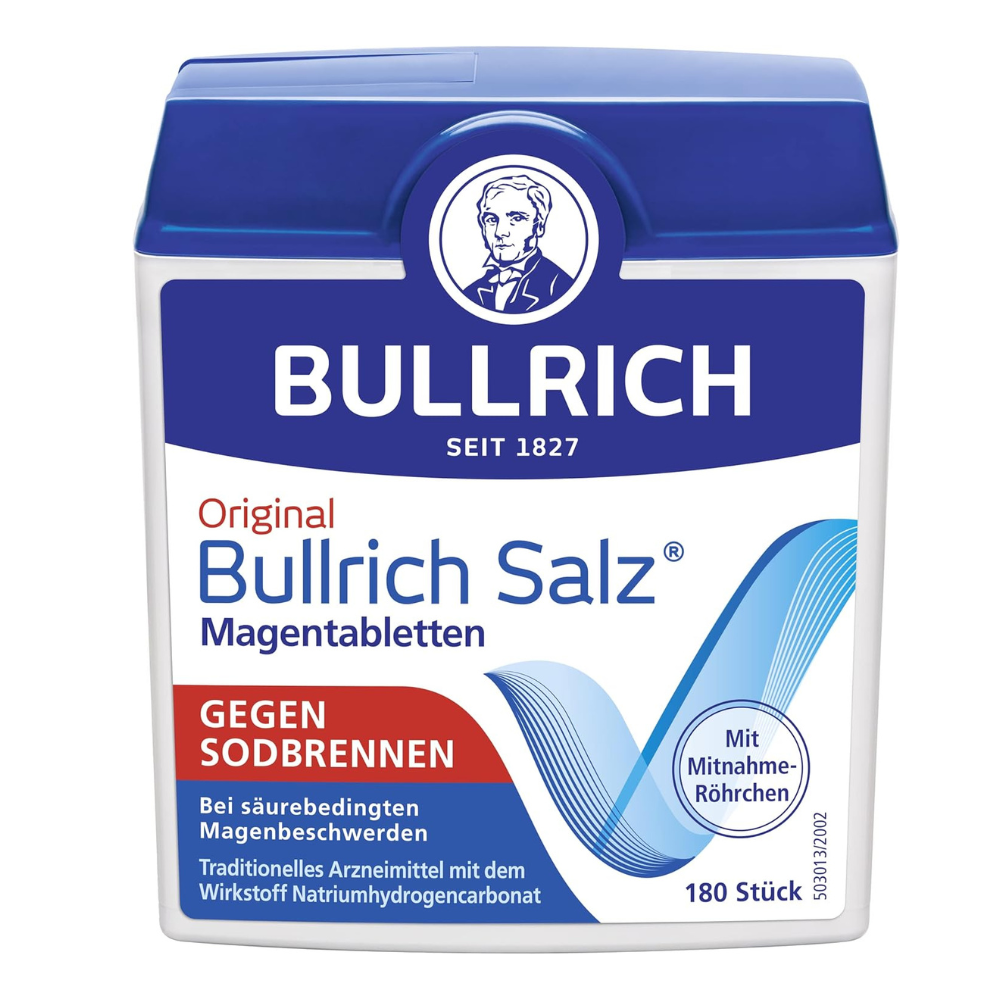 Bullrich Salz Schnelle Linderung bei Sodbrennen und säurebedingten Magenschmerzen 180 Tabletten