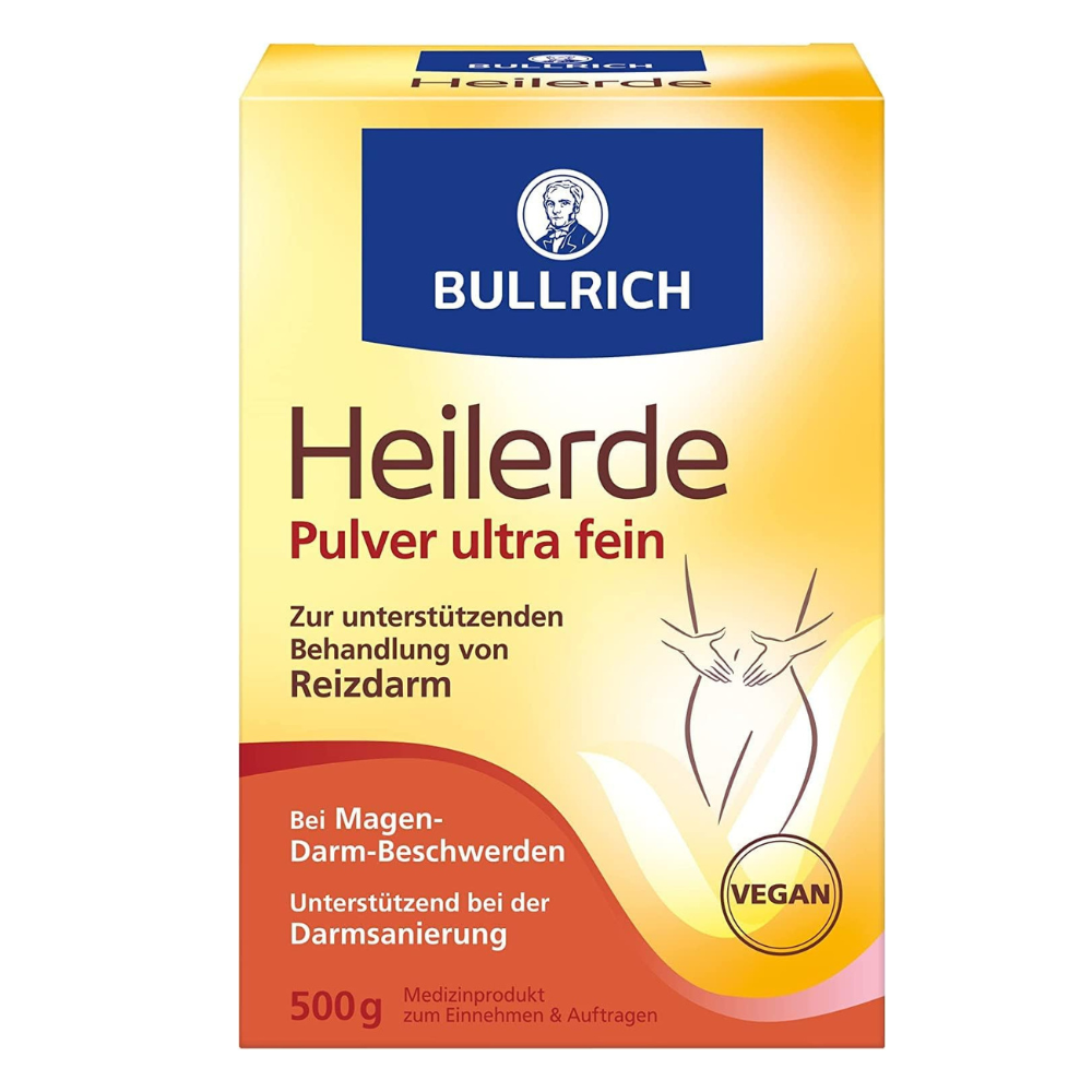 Bullrich Heilerde Pulver Darmsanierung Akne bei Magen-Darm-Beschwerden 500g