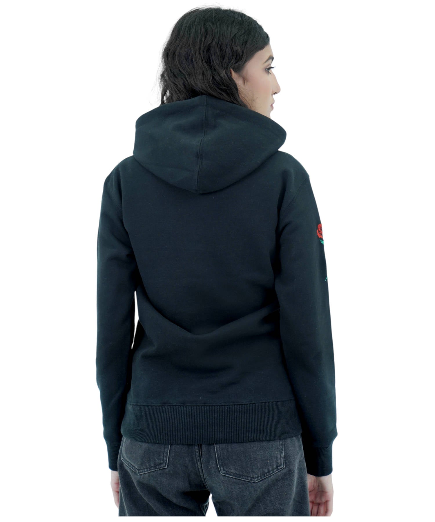 Damen Hoodie Kapuzenpullover Schwarz