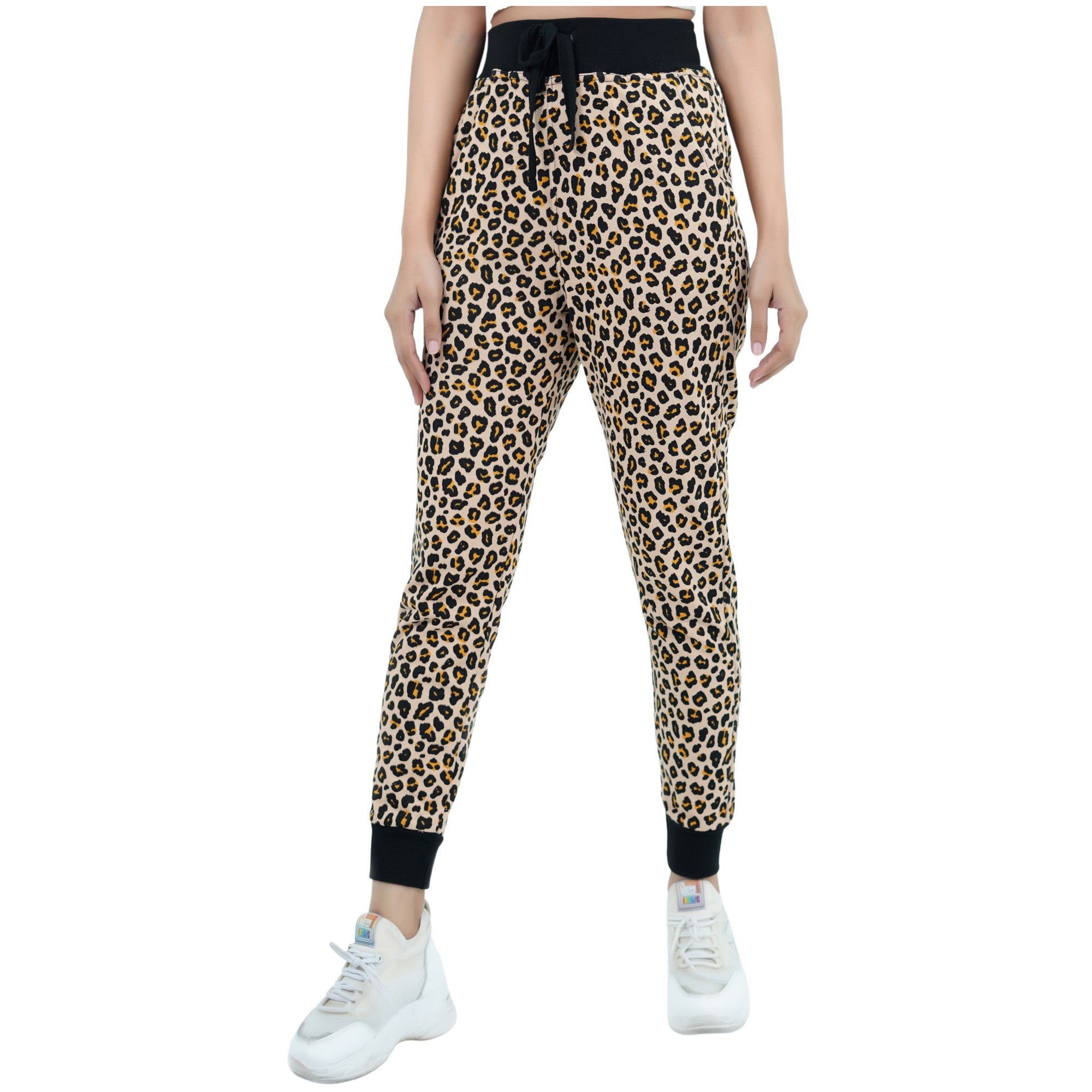 Damen Jogginghose Cheetah aus Baumwolle Slim Fit