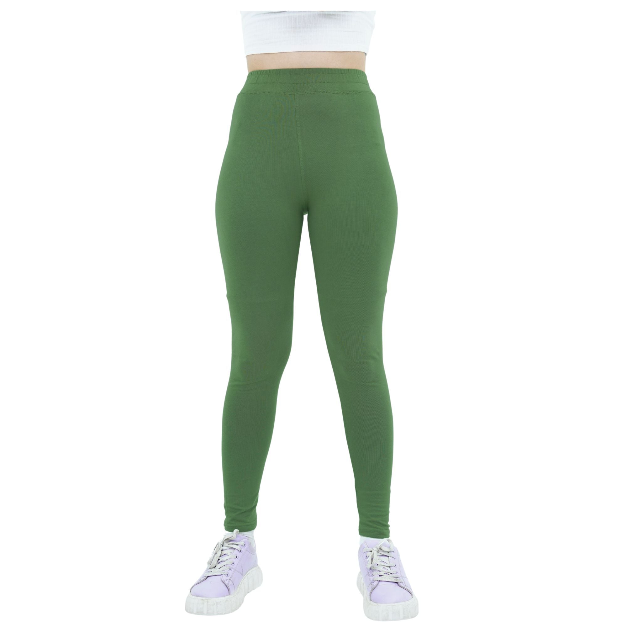 Damen Leggings aus 100% Baumwolle Grün
