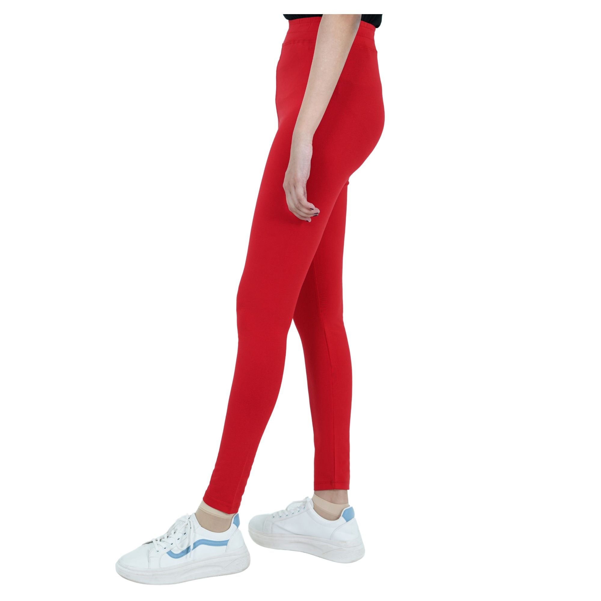 Damen Leggings aus 100% Baumwolle Rot