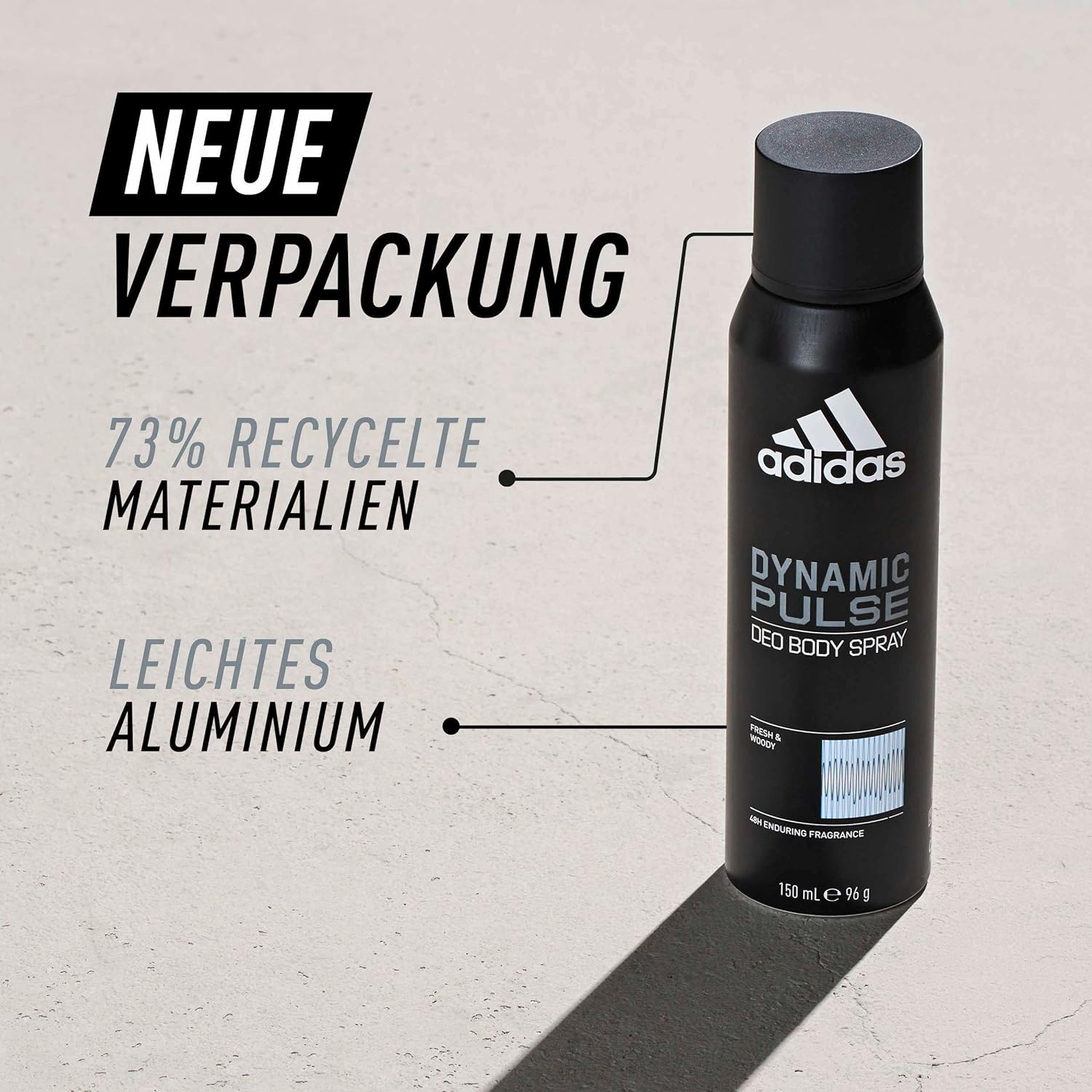 adidas Dynamic Pulse Deo Body Spray für ihn, 48 Stunden extra 150ml