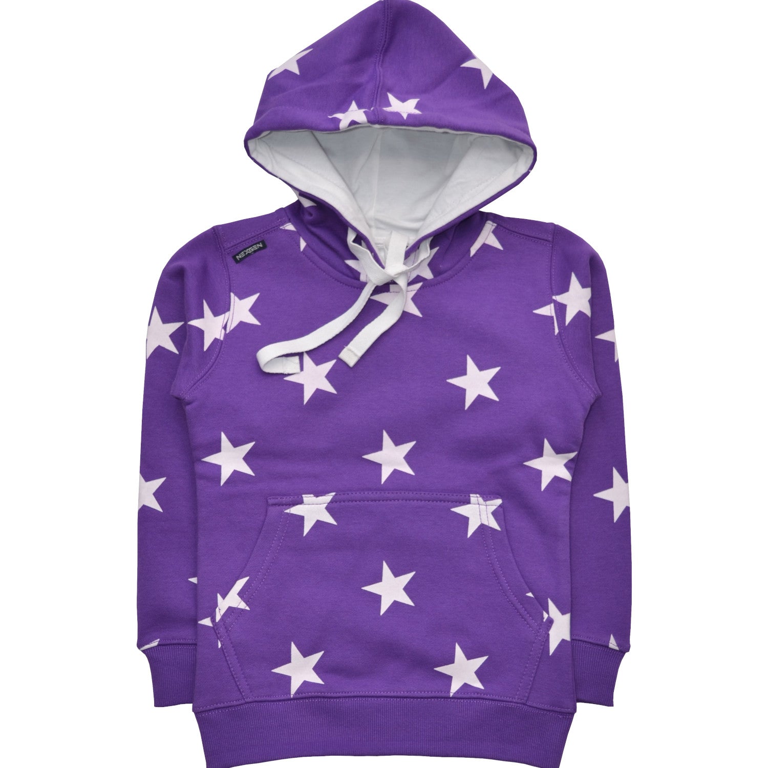 Mädchen Hoodie Kapuzenpullover Lila Sterne