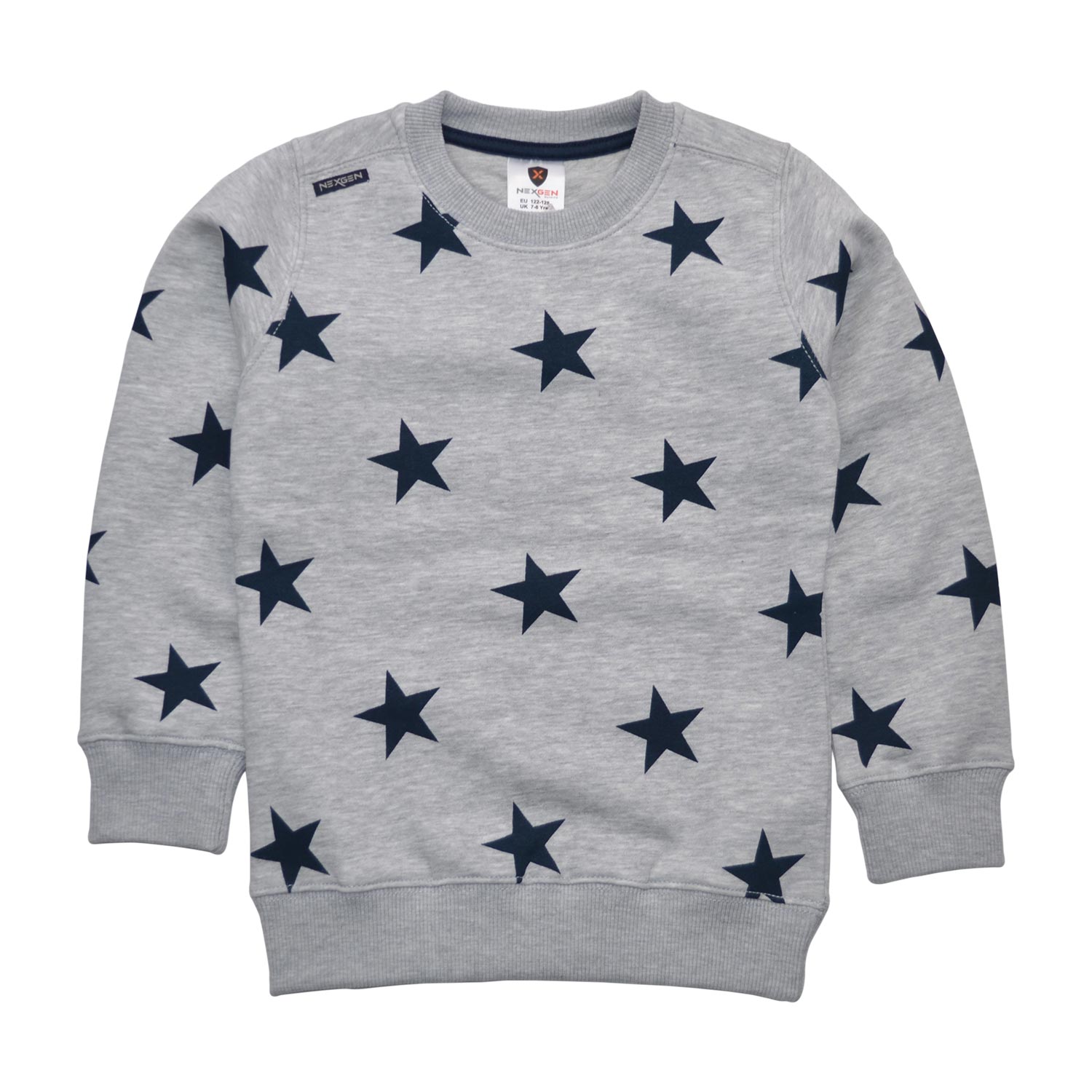 Jungen Sweatshirt Grau Sterne