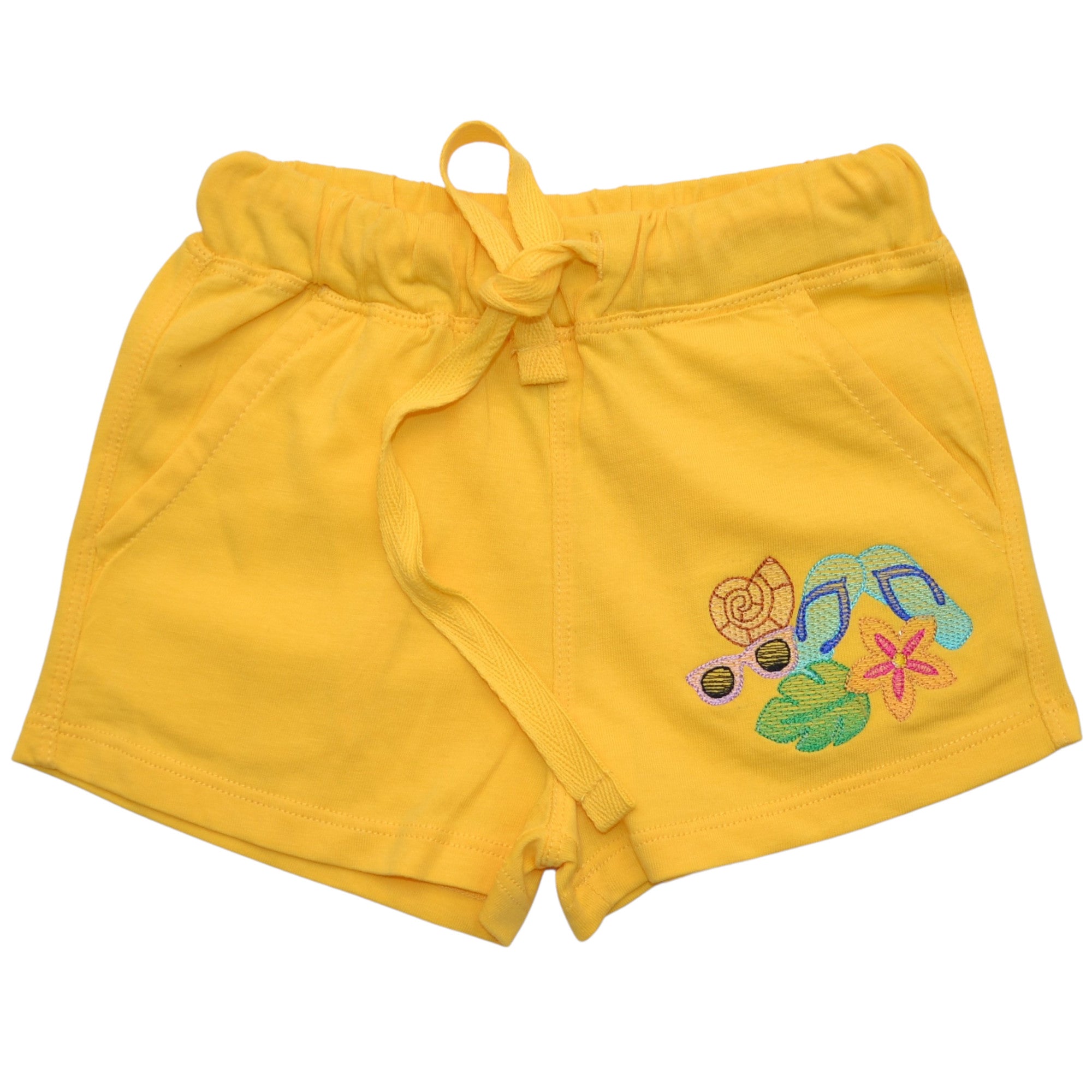 Mini-Mädchen Shorts Baby Shorts Gelb Meeresfrüchten