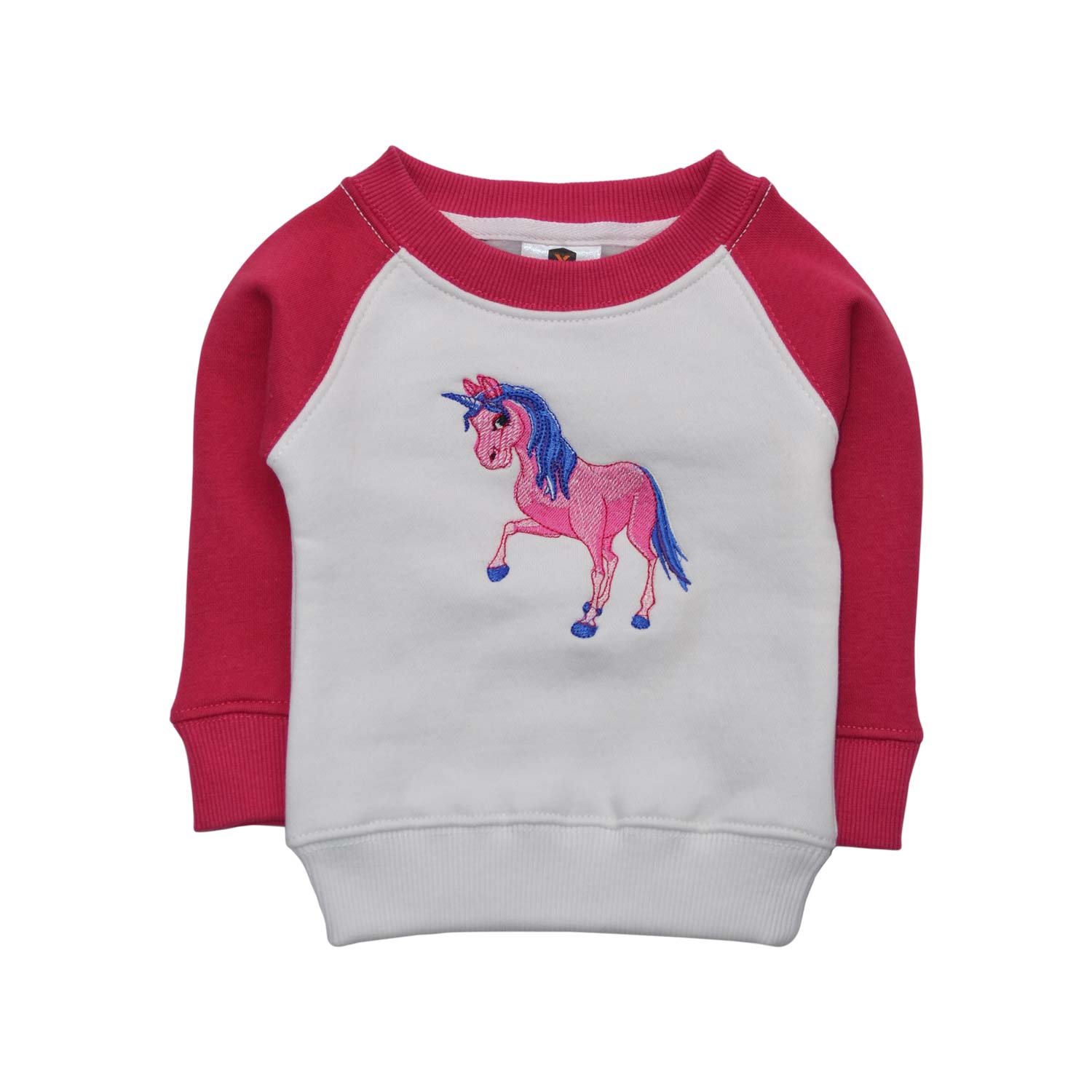 Mini-Mädchen Sweatshirts Pullover Stickerei rot und weiß