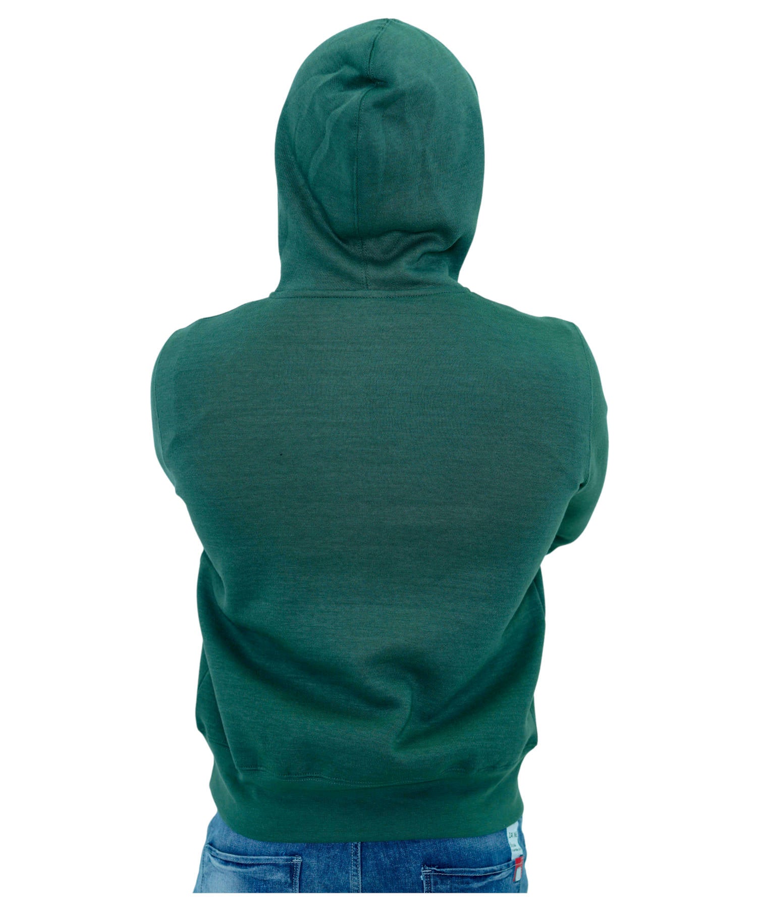 Herren Hoodie Kapuzenpullover Grün mit Stickerei