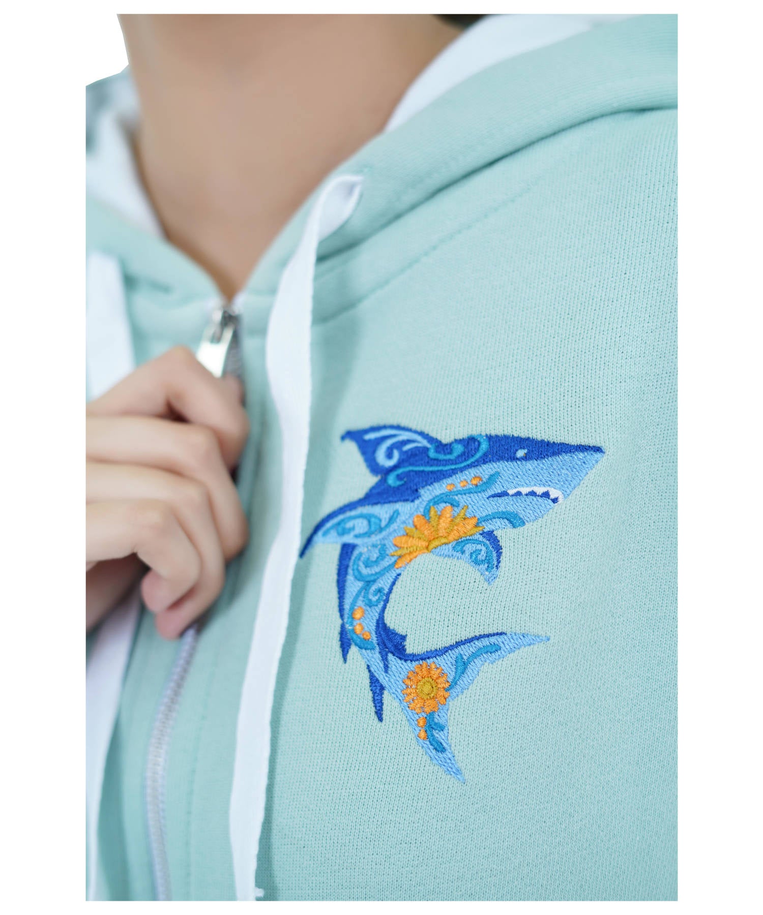 Damen Fleece Hoodie Pulli Kapuzenpullover Sweatjacke Lila Reißverschluss