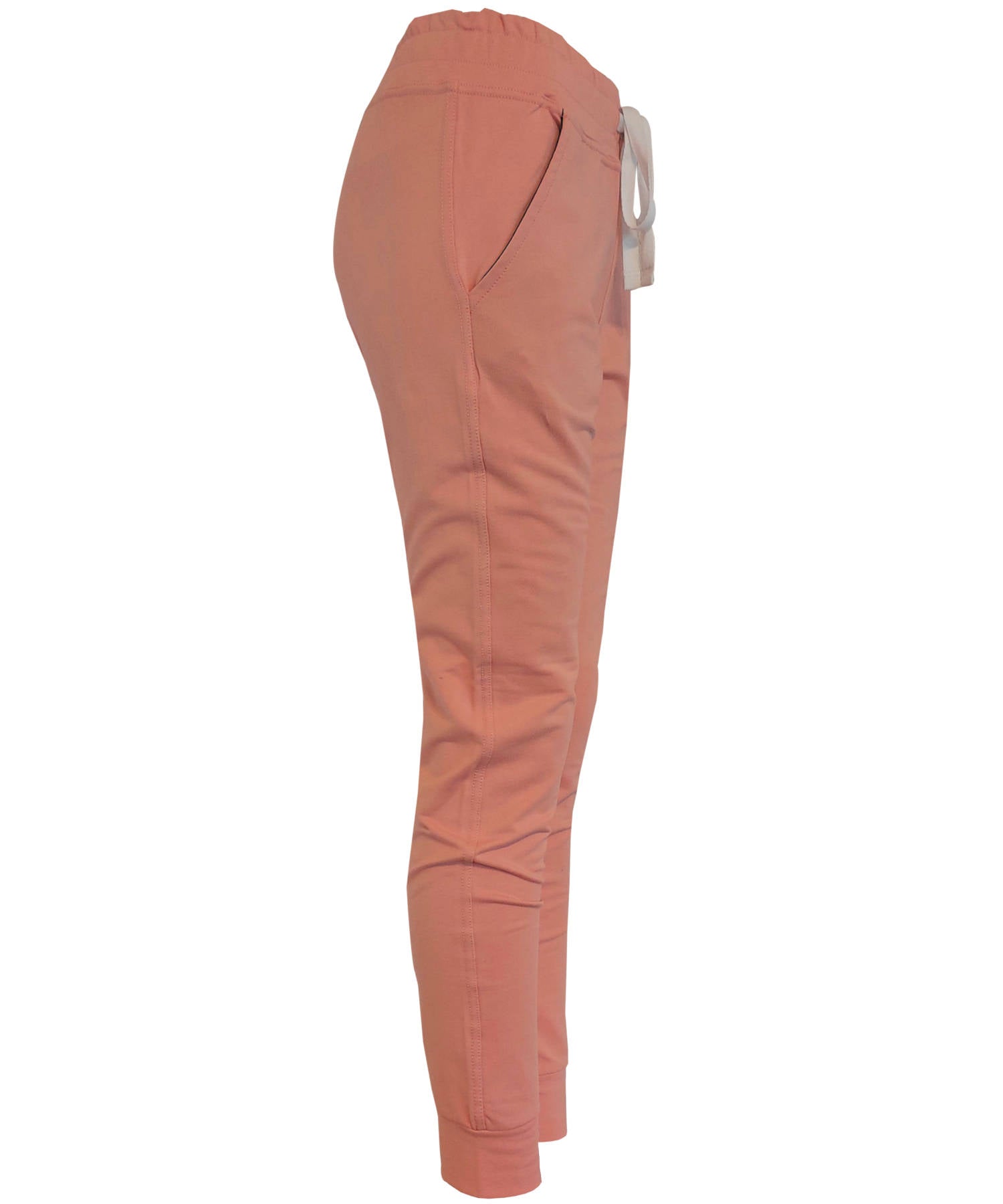 Damen Jogginghose Rosa mit Stickerei aus Baumwolle Slim Fit
