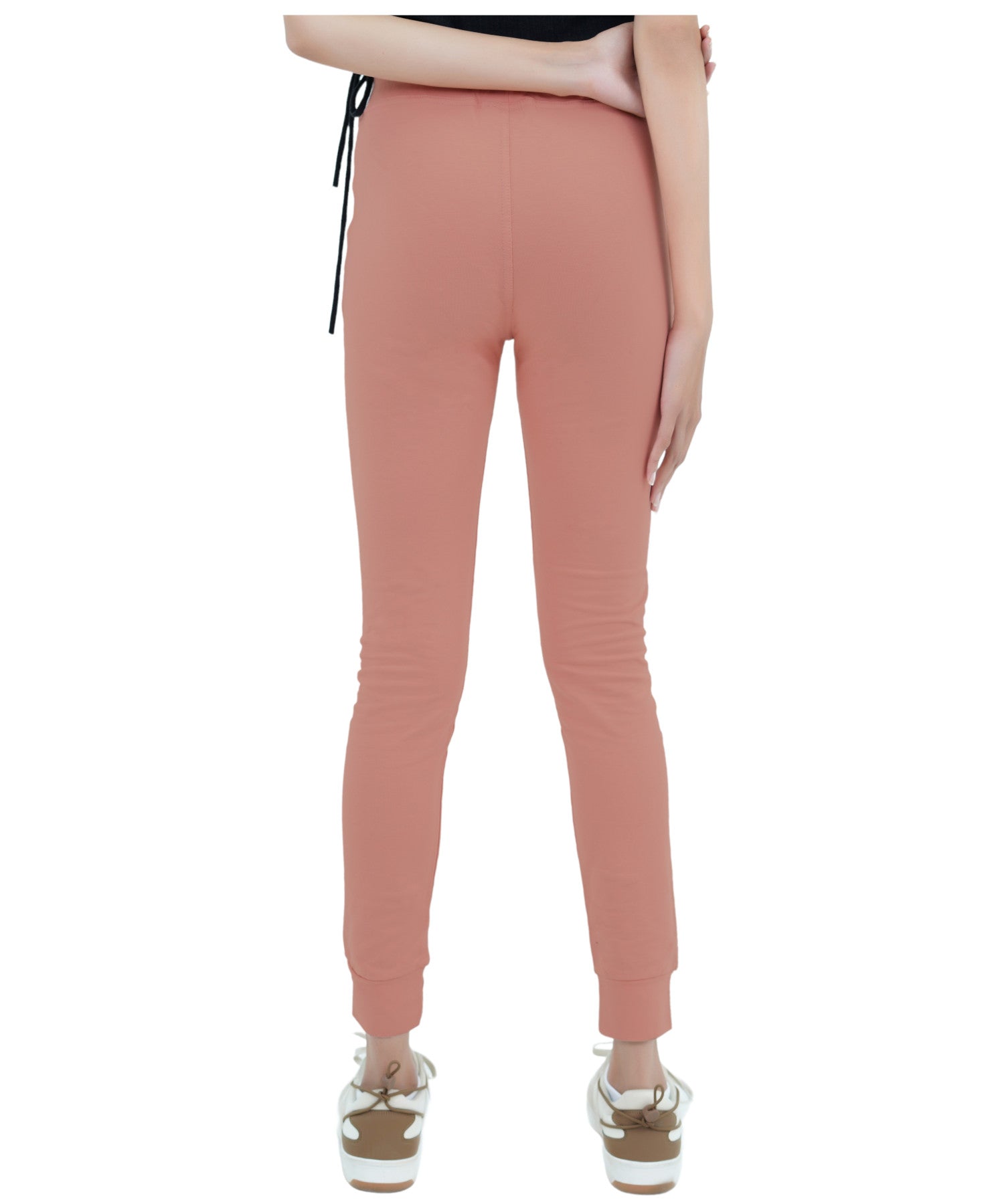 Damen Jogginghose Rosa mit Stickerei aus Baumwolle Slim Fit