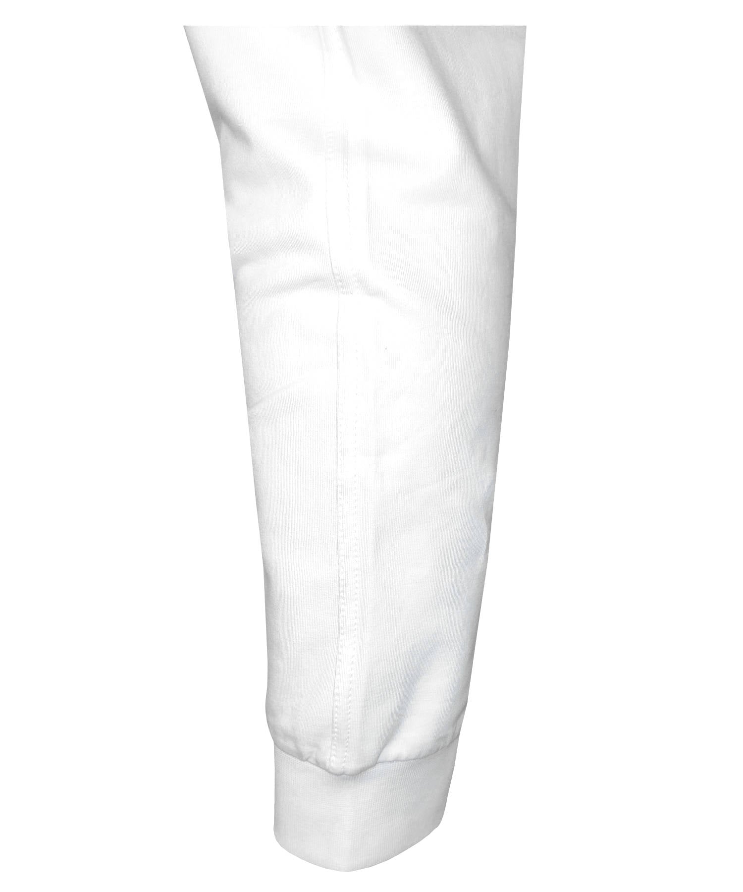 Damen Jogginghose Weiß mit Seitentaschen aus Baumwolle Slim Fit